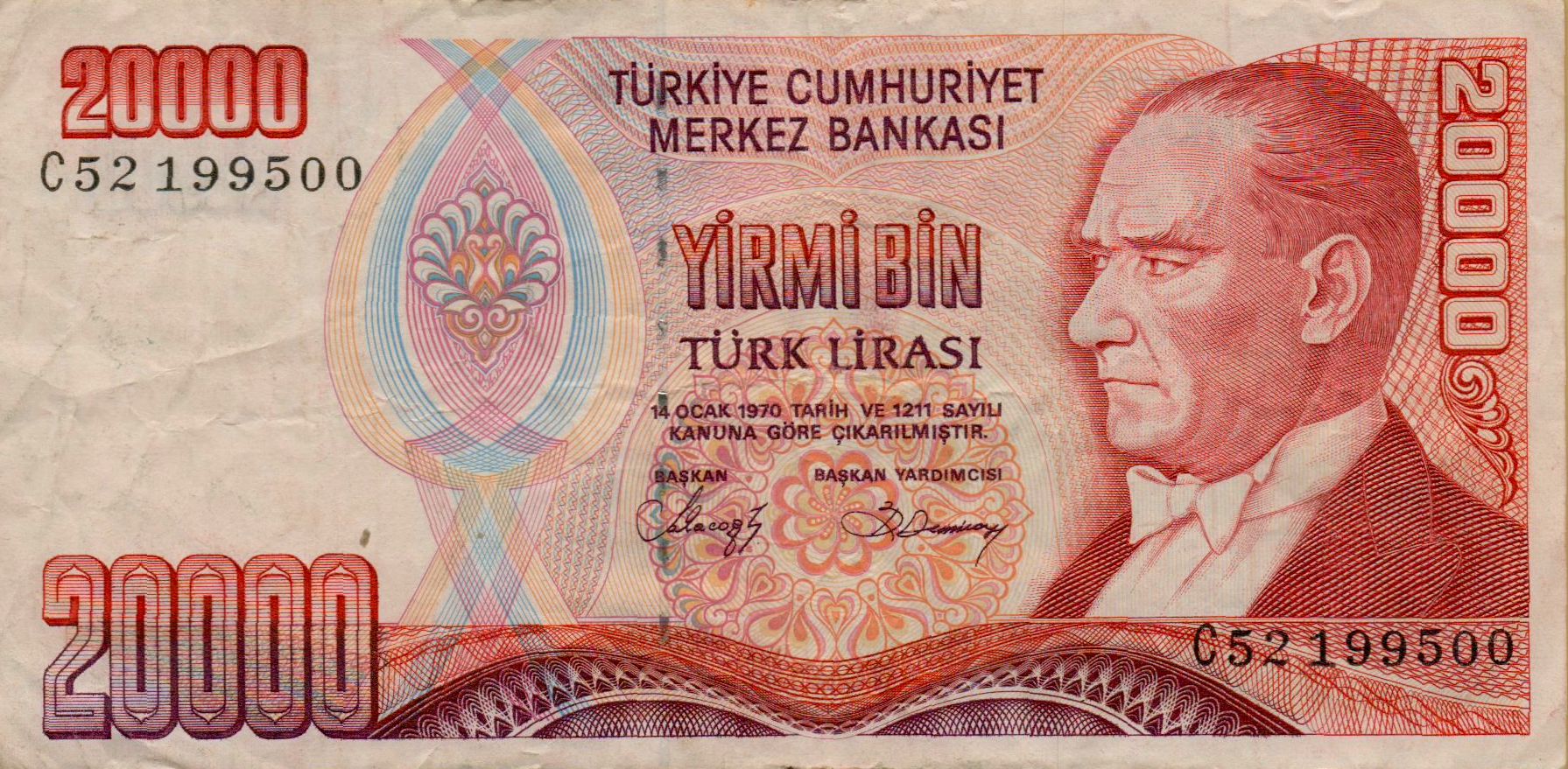 Turkey 20000 1984 VF P-201/b
